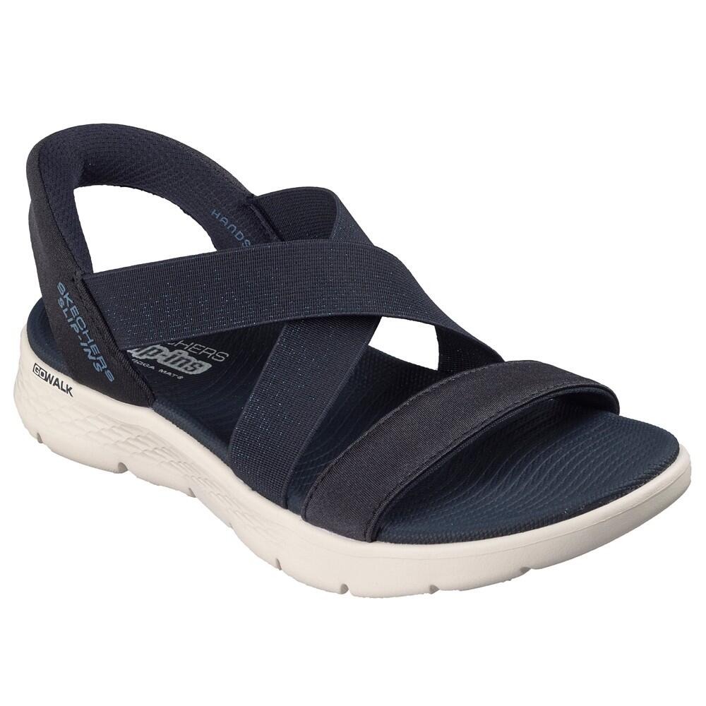 SANDALE FEMME Skechers Slip-ins Go Walk Flex Glimmer BLEU 2/7