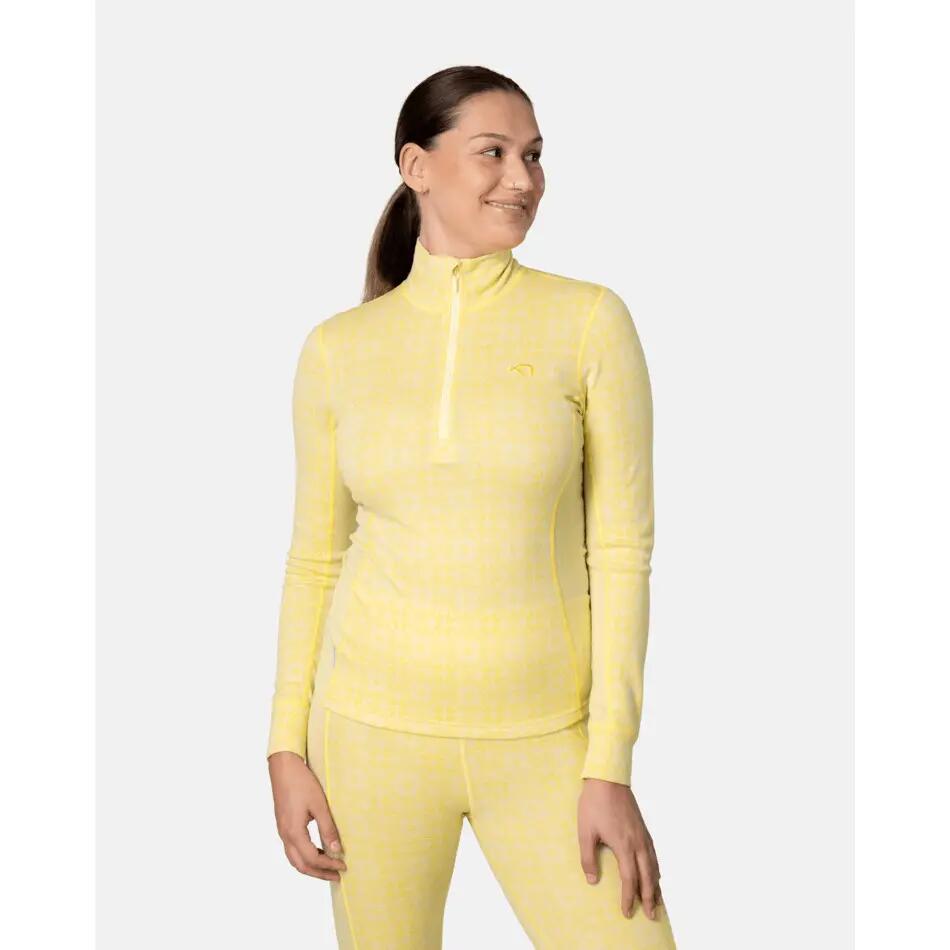 Maglia termica da donna con zip a metà Kari Traa Rose 3/4