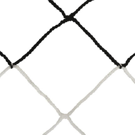 Paire de filets foot à 11 européen bicolore PP tressé 4mm simple maille 120 nid