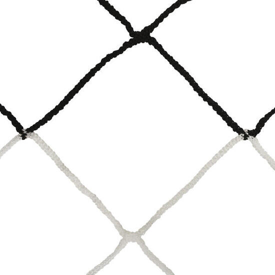 Paire de filets foot à 11 européen bicolore PP tressé 4mm simple maille 120 nid