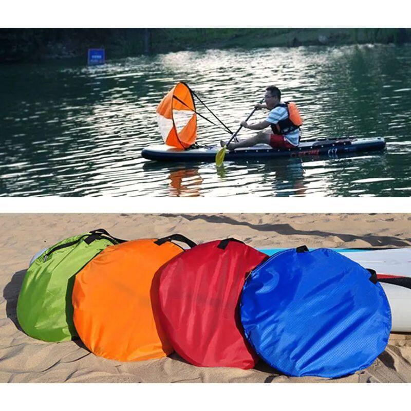 Fit Ocean Ausklappbares Windsegel für SUP und Kajak orange 2/2