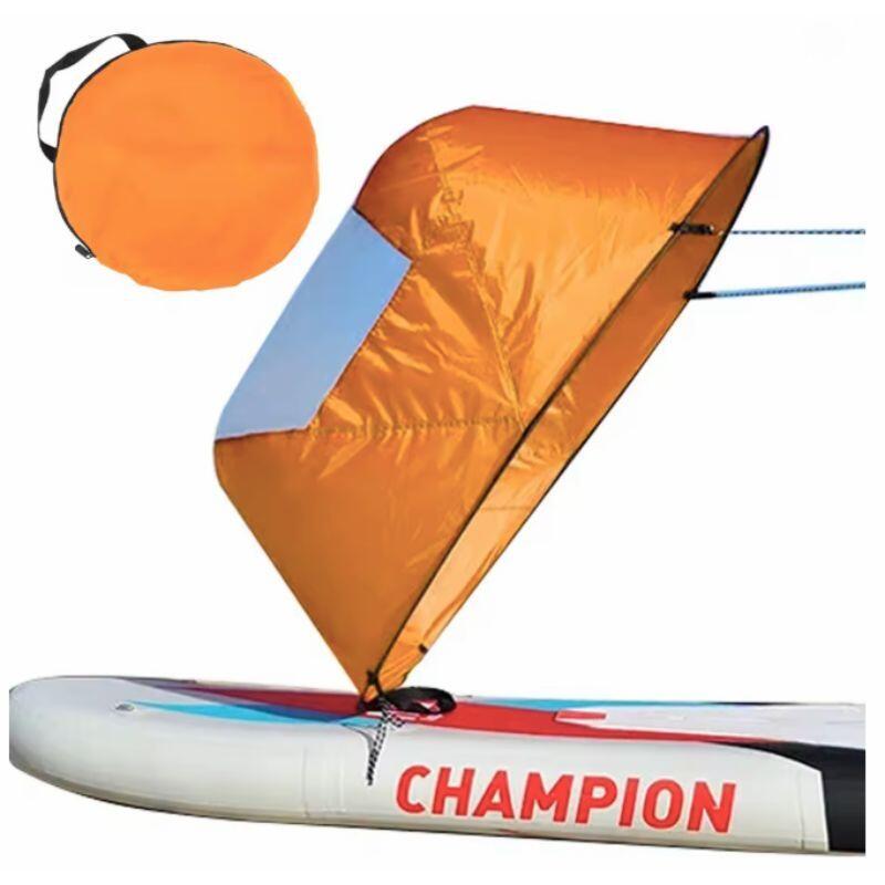 Fit Ocean Ausklappbares Windsegel für SUP und Kajak orange 1/2
