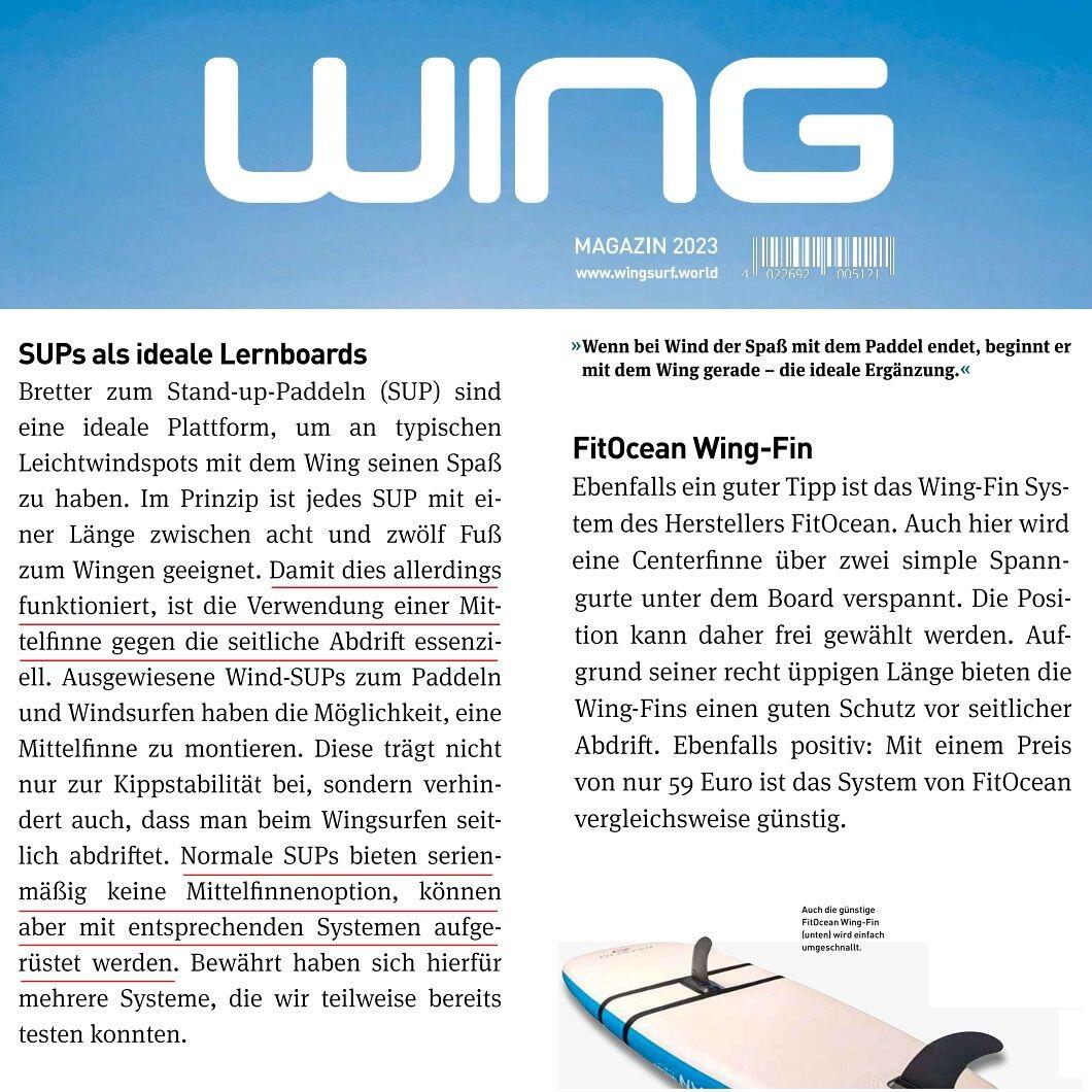 FIT OCEAN Wing Fin, universelle Mittelfinne für SUP zum Wingen 5/5