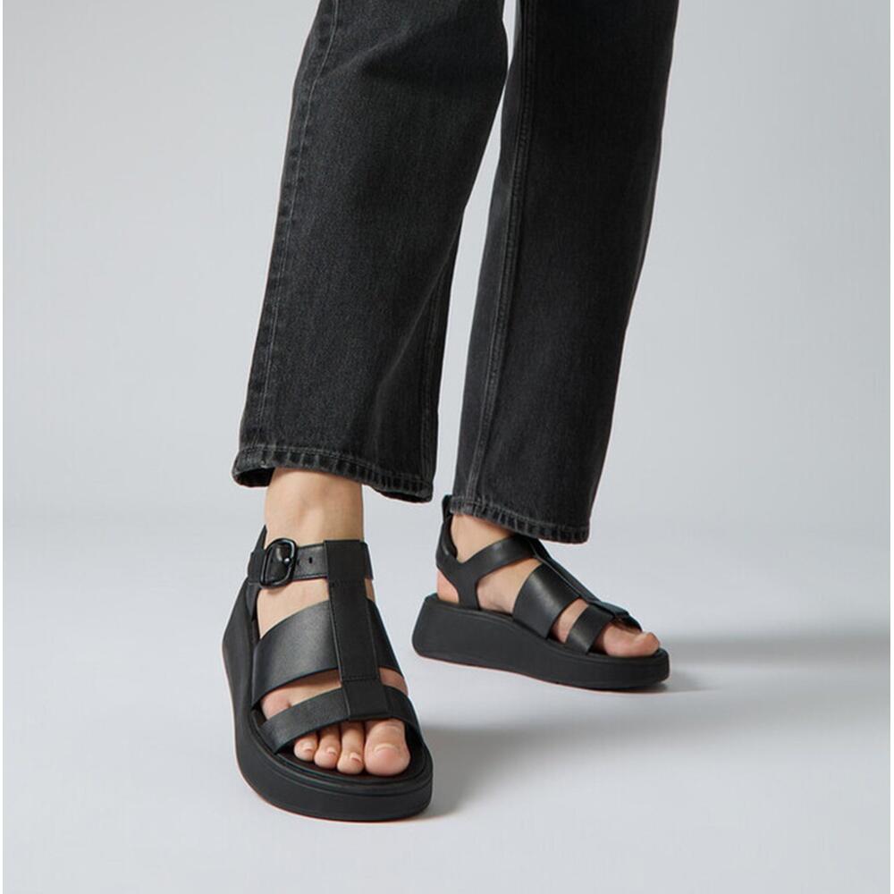 Womens Sandals Poolside Buckle F-mode Leather