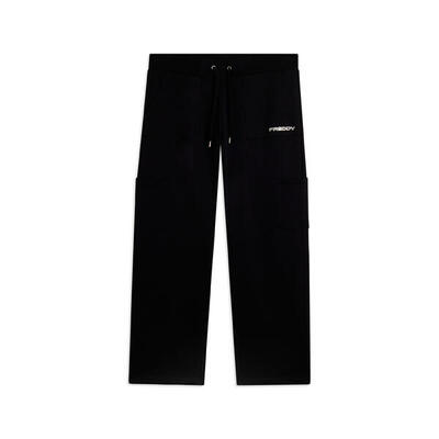 Pantaloni regular con tasche applicate e gamba dritta