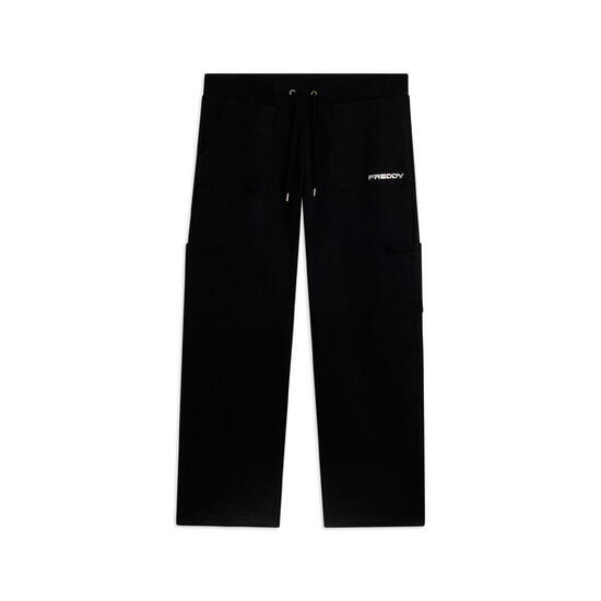 Pantaloni regular con tasche applicate e gamba dritta