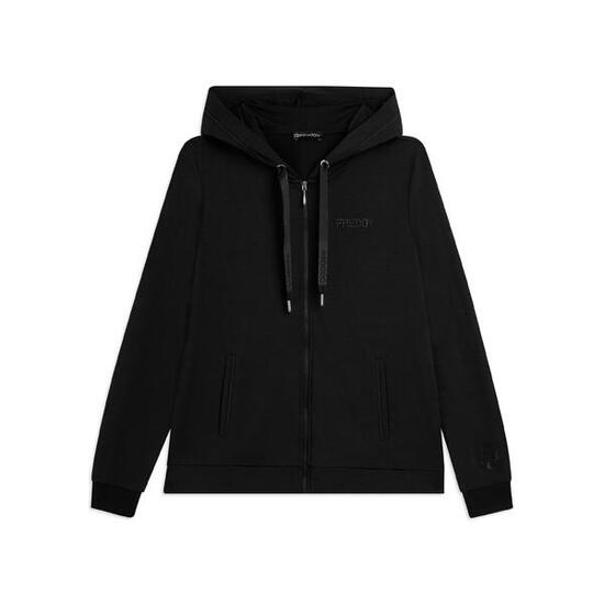 Felpa Cappuccio Zip con logo FREDDY in strass