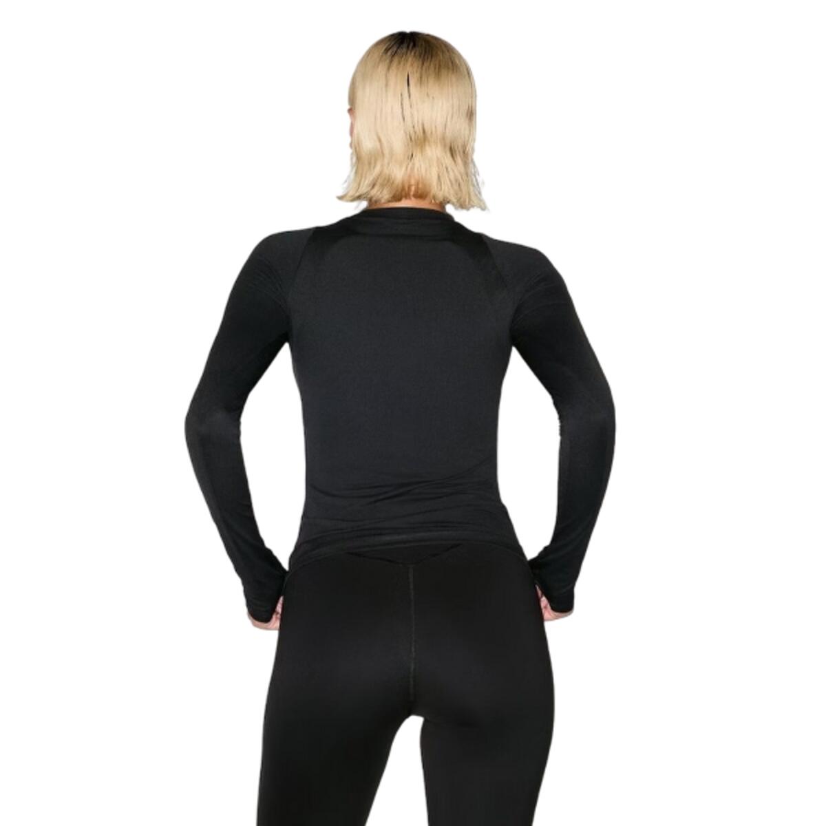 x SKIMS Women's Weightless Layers Mock Neck Long Sleeve Top Obsidian 4/5