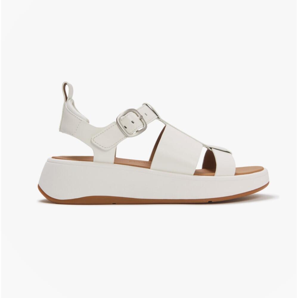 Womens Ankle Strap Sandals Poolside Buckle F-mode Leather