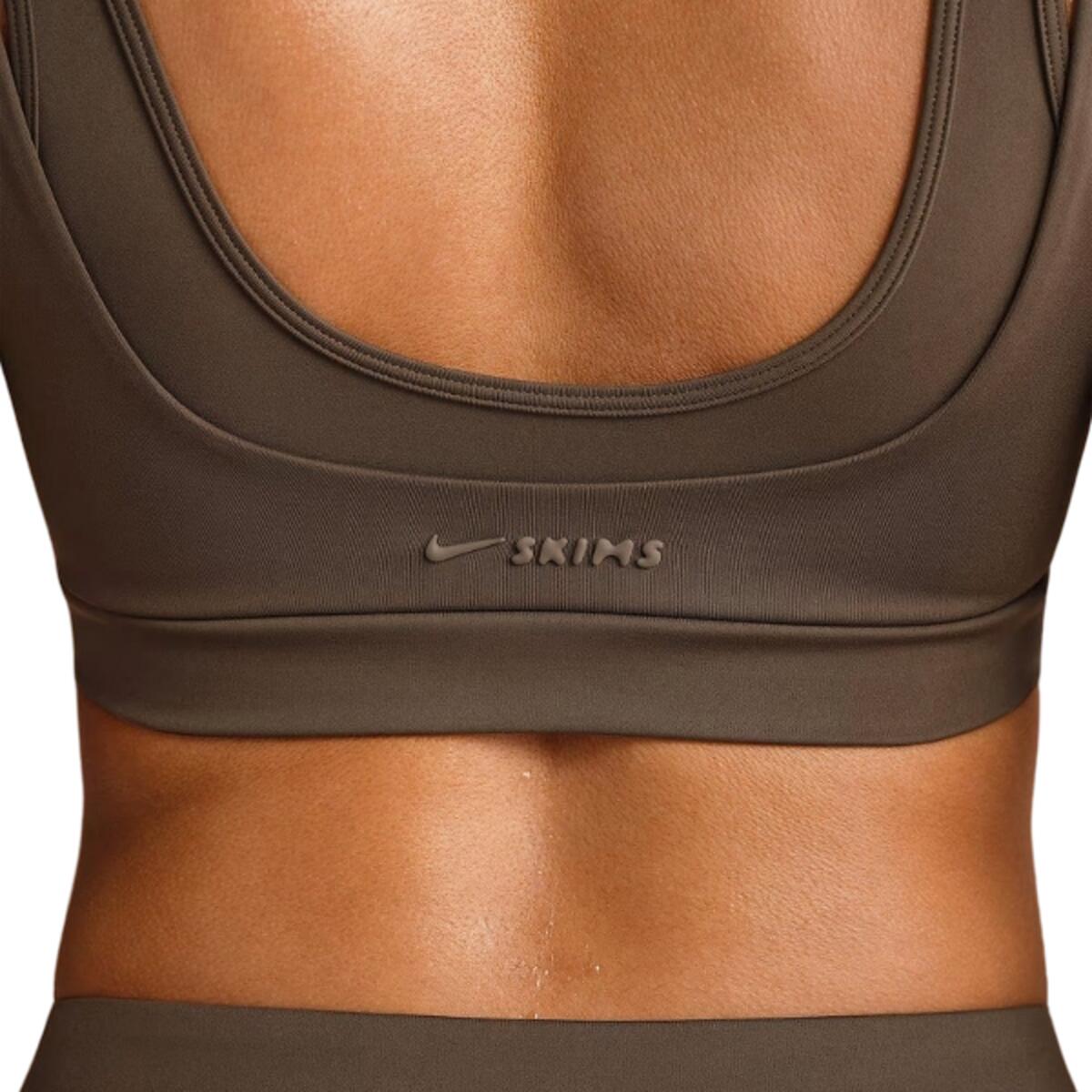 x SKIMS Women's Matte Double Strap Scoop Bra Dark Sepia 5/5