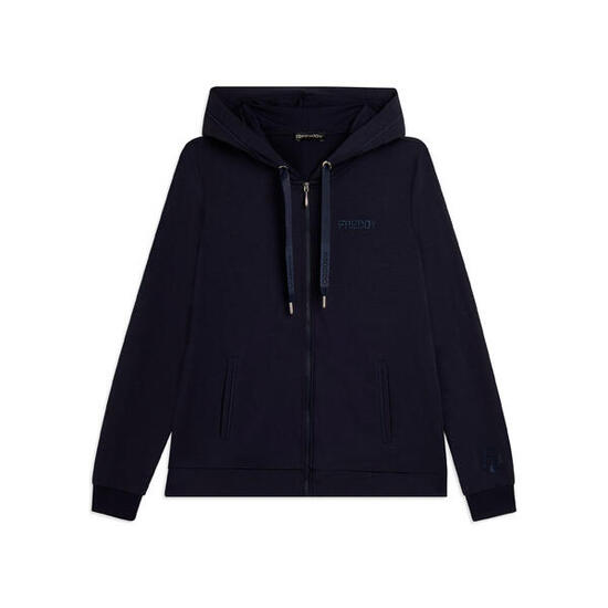 Felpa Cappuccio Zip con logo FREDDY in strass