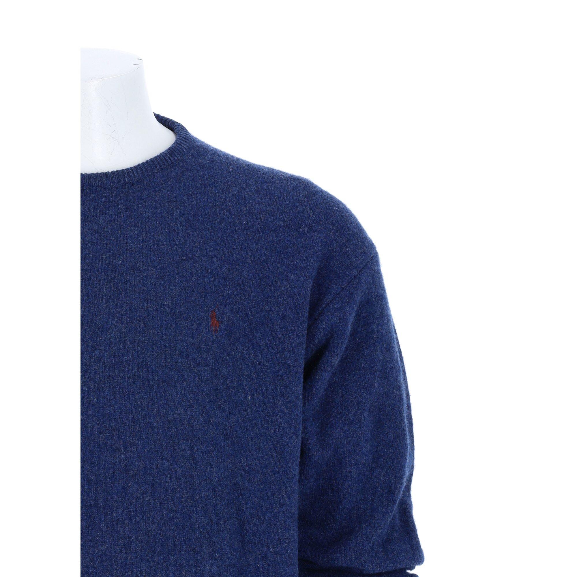 Suéter de Gola Redonda para Homens Azul Marinho 5/7