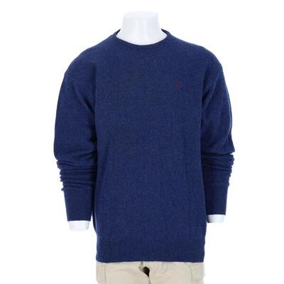 Tweedehands - heren crew neck navy trui - zeer goede staat