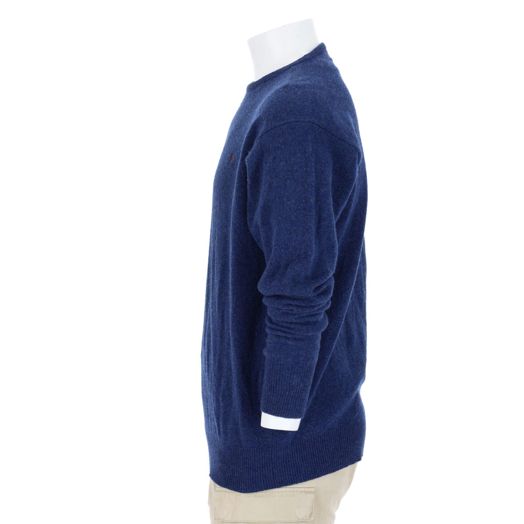 Suéter de Gola Redonda para Homens Azul Marinho 4/7