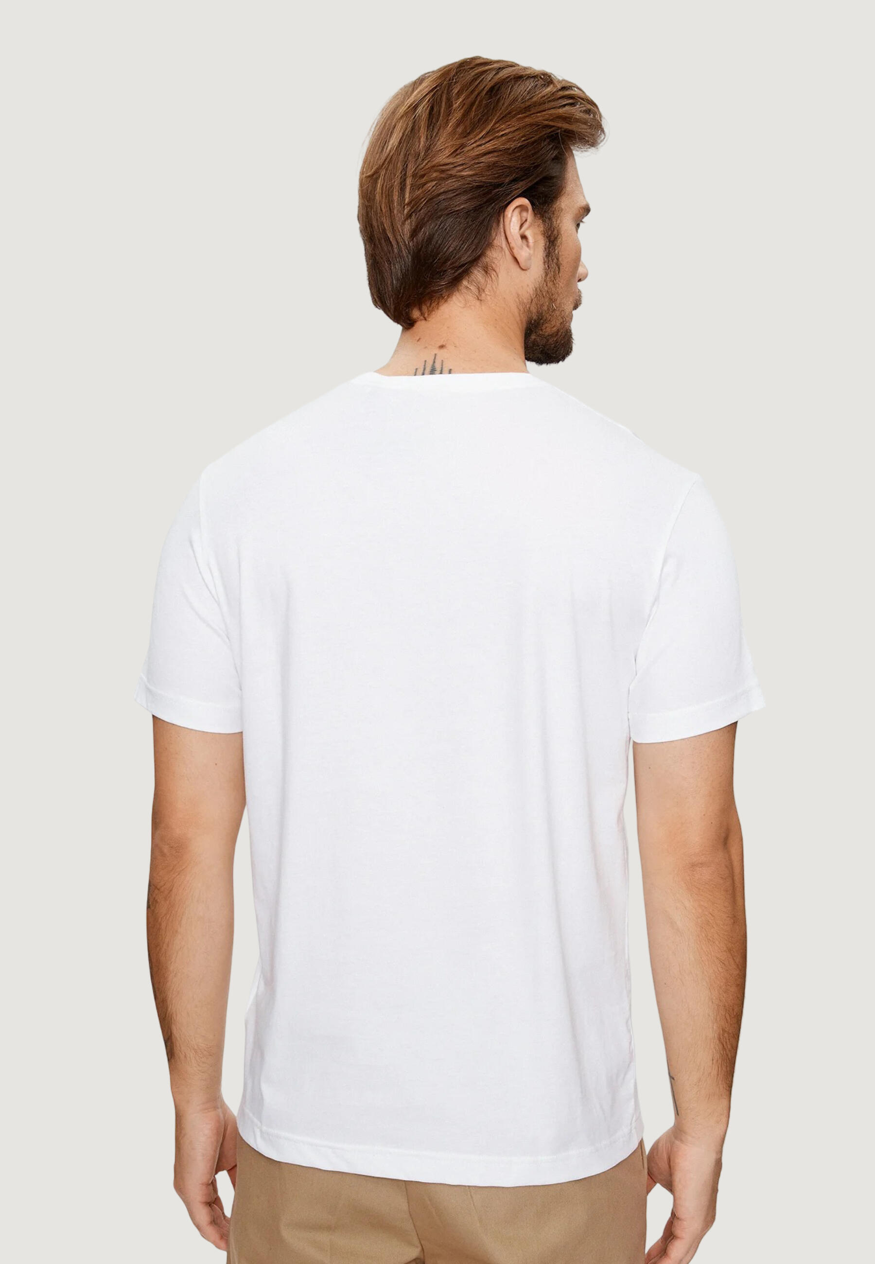 t-shirt crop top REG SHIELD SS T-SHIRT HOMME blanc 4/5