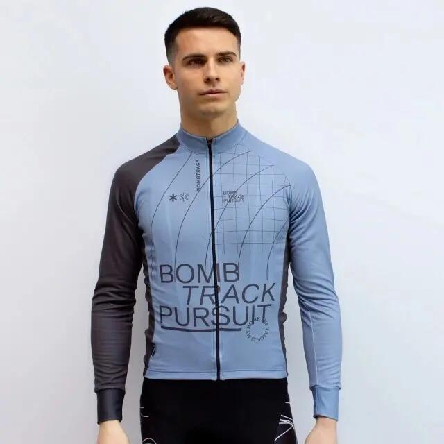 Camiseta de ciclismo manga larga Bombtrack Grids And Guides 3/5
