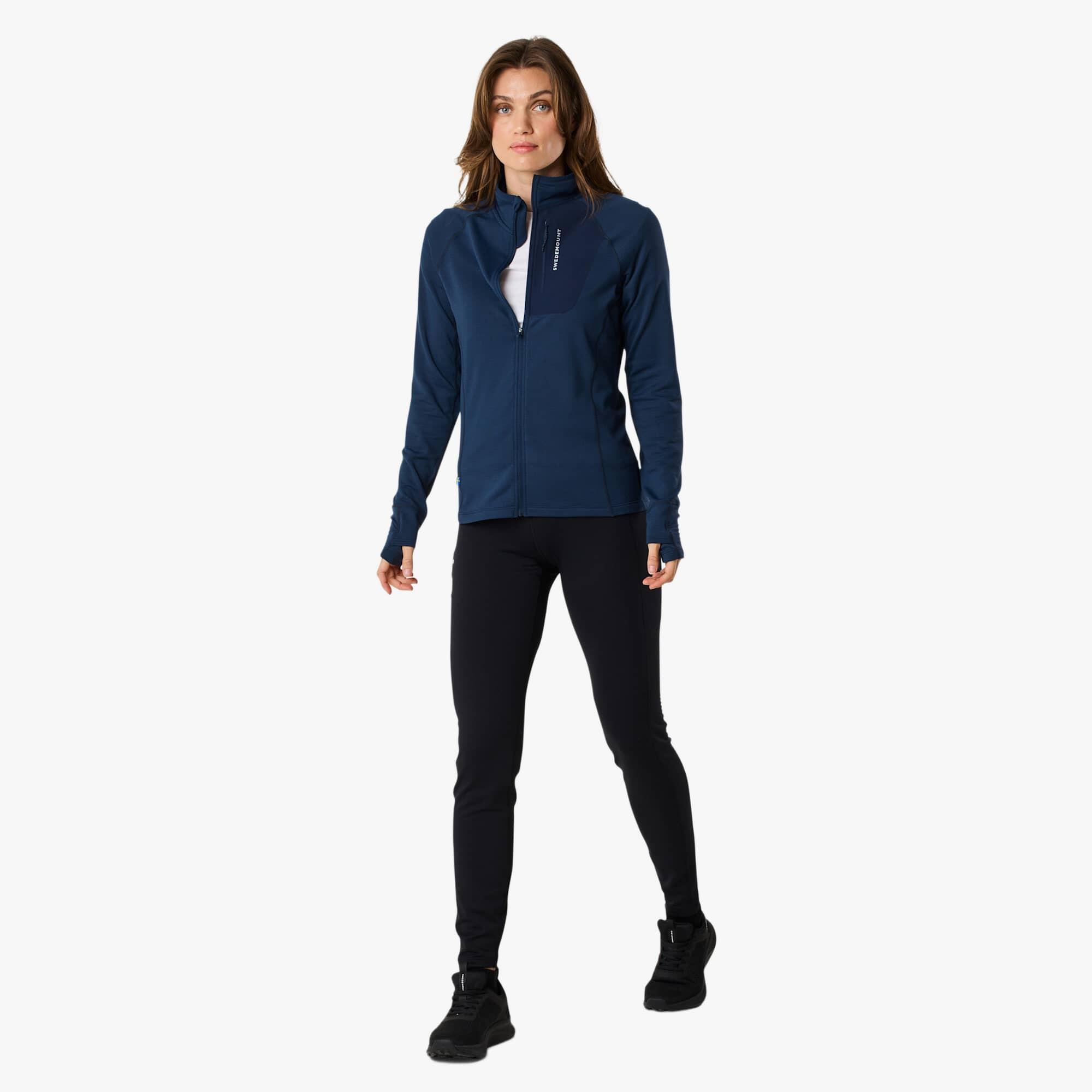 Pull randonnée femme respirant Ultra Light Tech Midlayer Full Zip entraînement 3/7