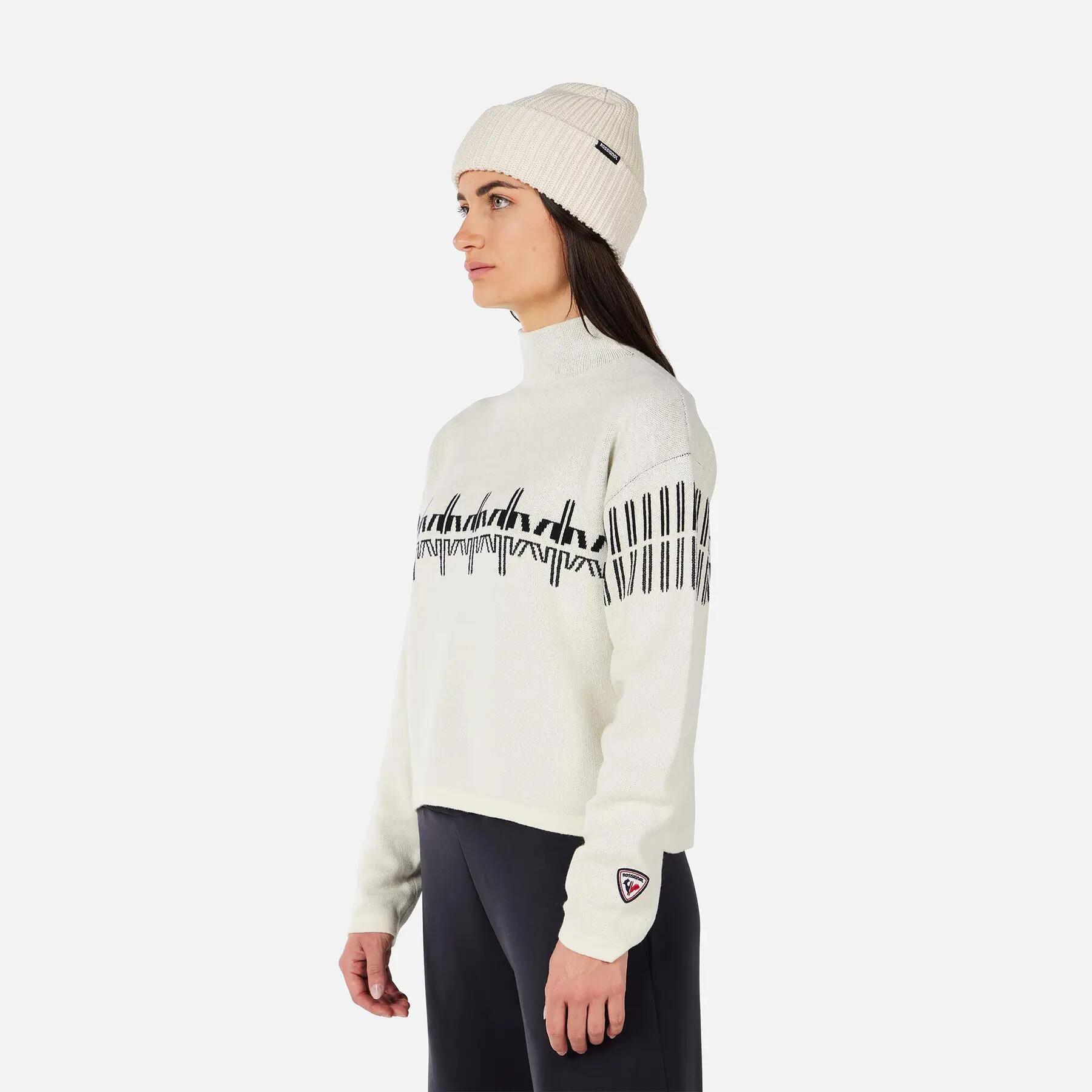 Pull col roulé à motifs femme Rossignol 3/5