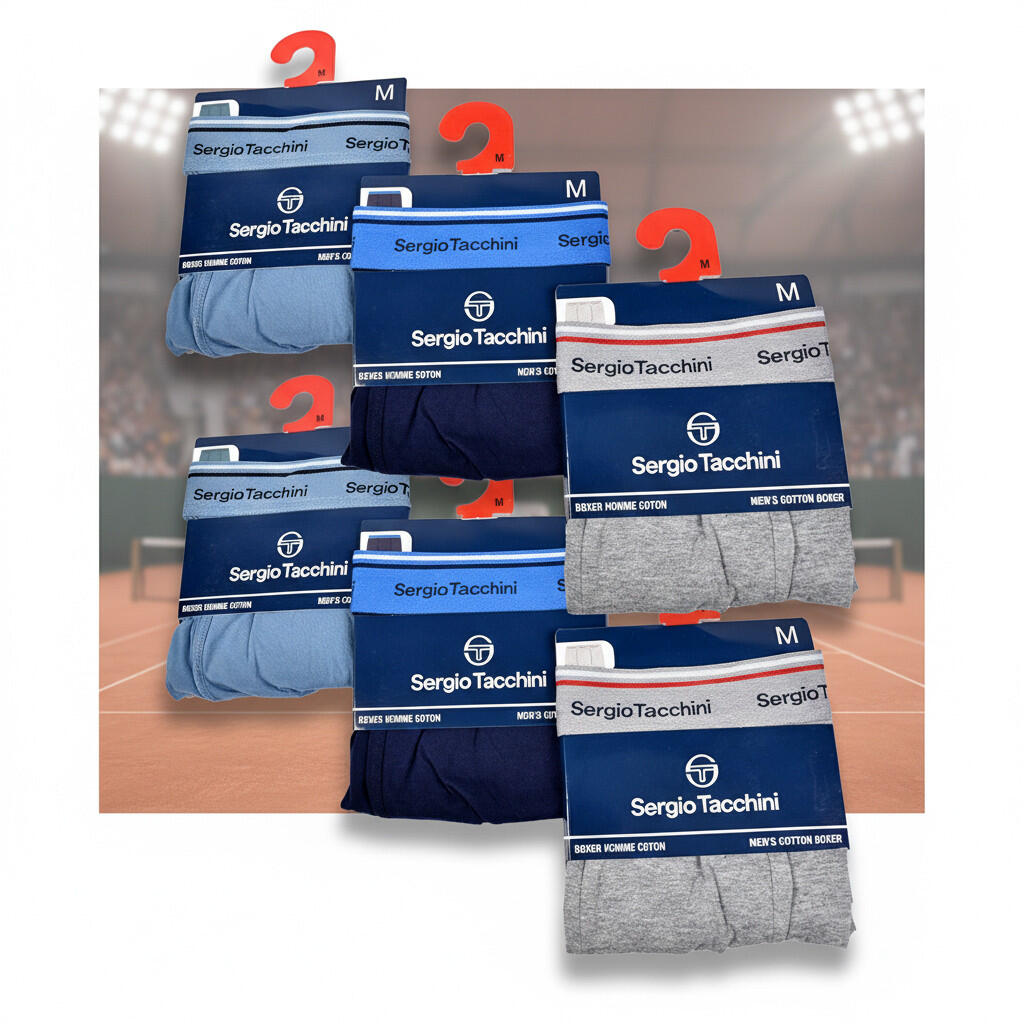 Sergio Tacchini Pack de calzoncillos bóxers para hombre Lote de 6 5/7