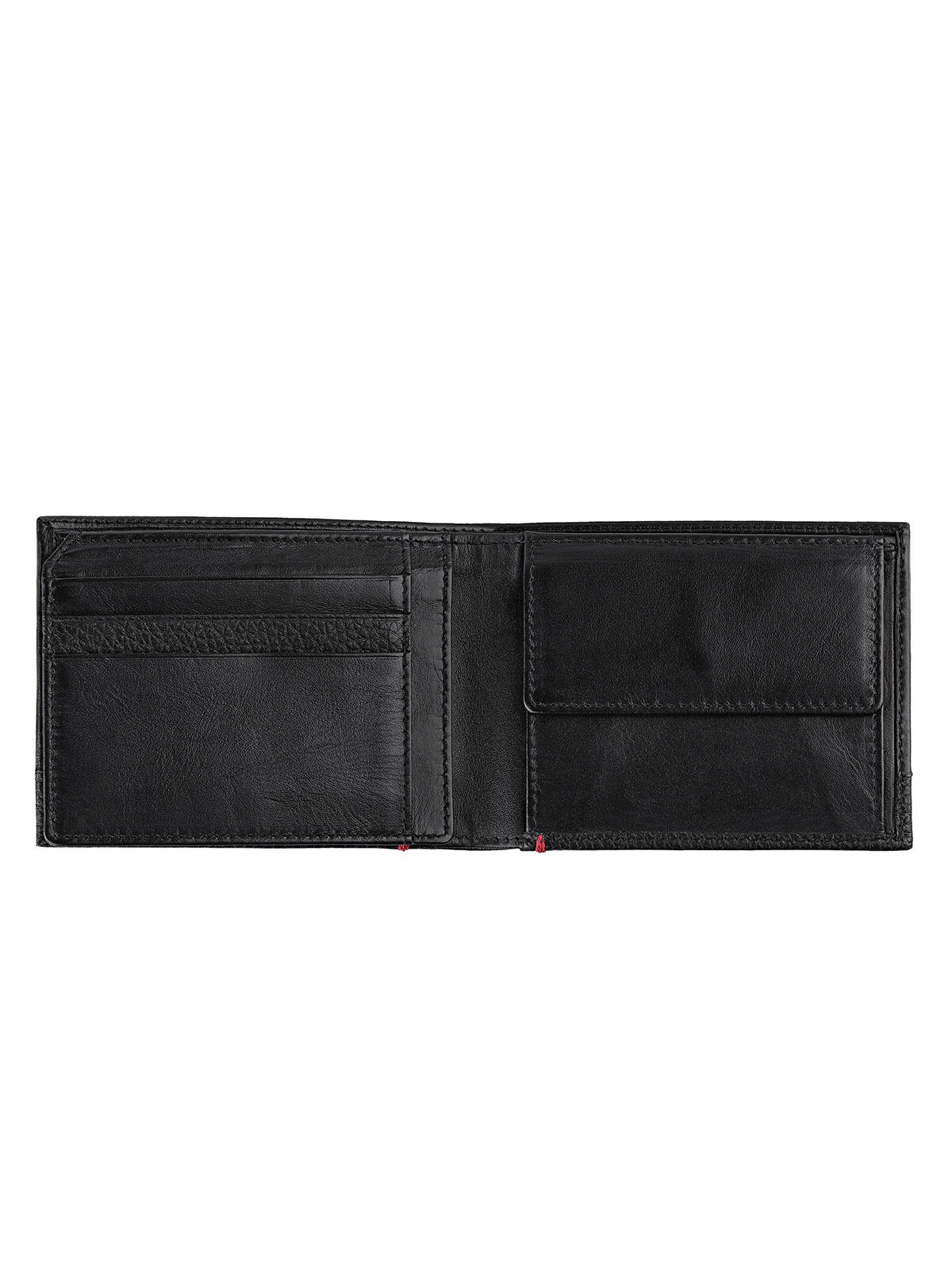 ZIPPO Kleintaschen Geldbörse Nappaleder schwarz 3/4