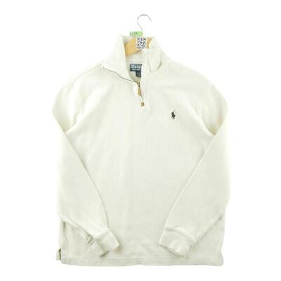 Tweedehands - heren mock neck beige trui - zeer goede staat