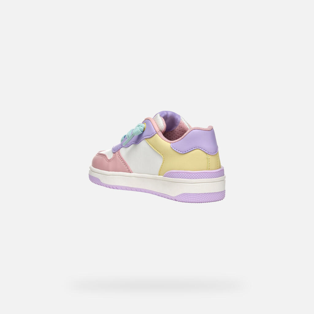 Baskets Fille J WASHIBA GIRL Lilas/Jaune Clair 5/7