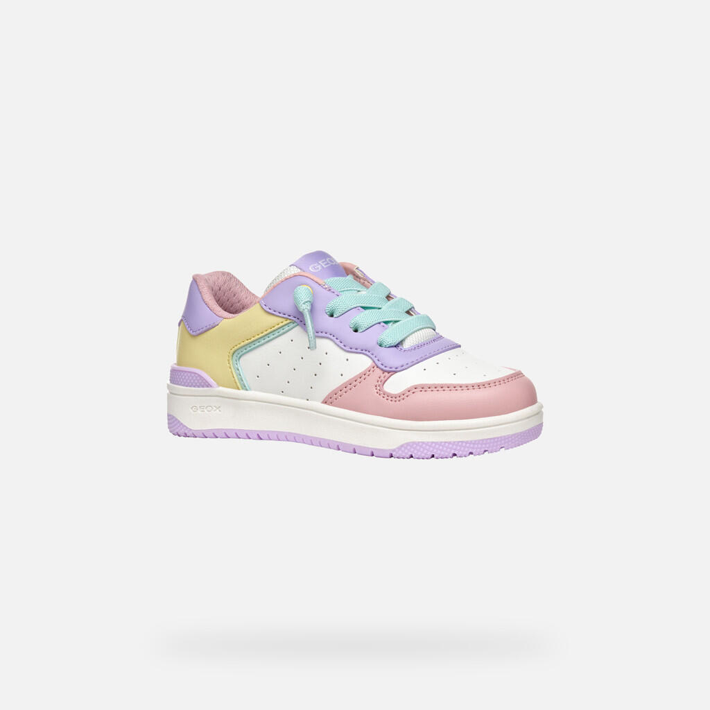 Baskets Fille J WASHIBA GIRL Lilas/Jaune Clair 4/7