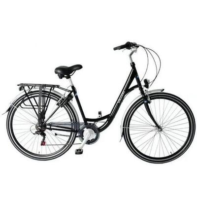 Wheeler v6 dames stadsfiets 28 inch, 50 cm framemaat, matgrijs, 6-speed