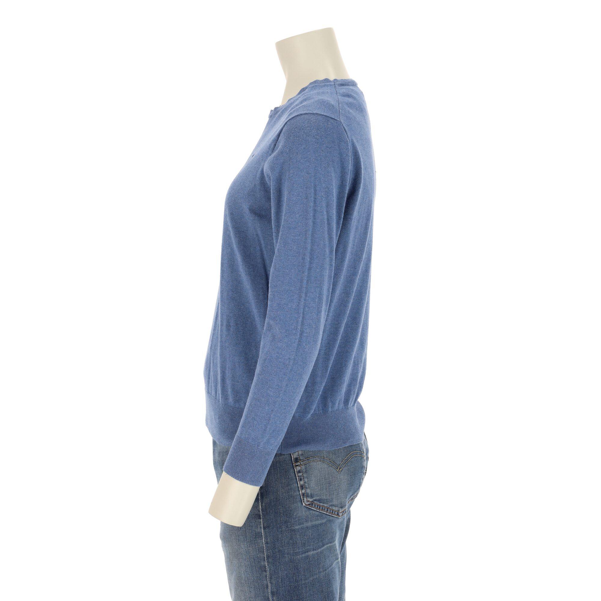 Segunda Vida - Suéter azul de gola redonda para mulheres - Em muito bom estado 3/7