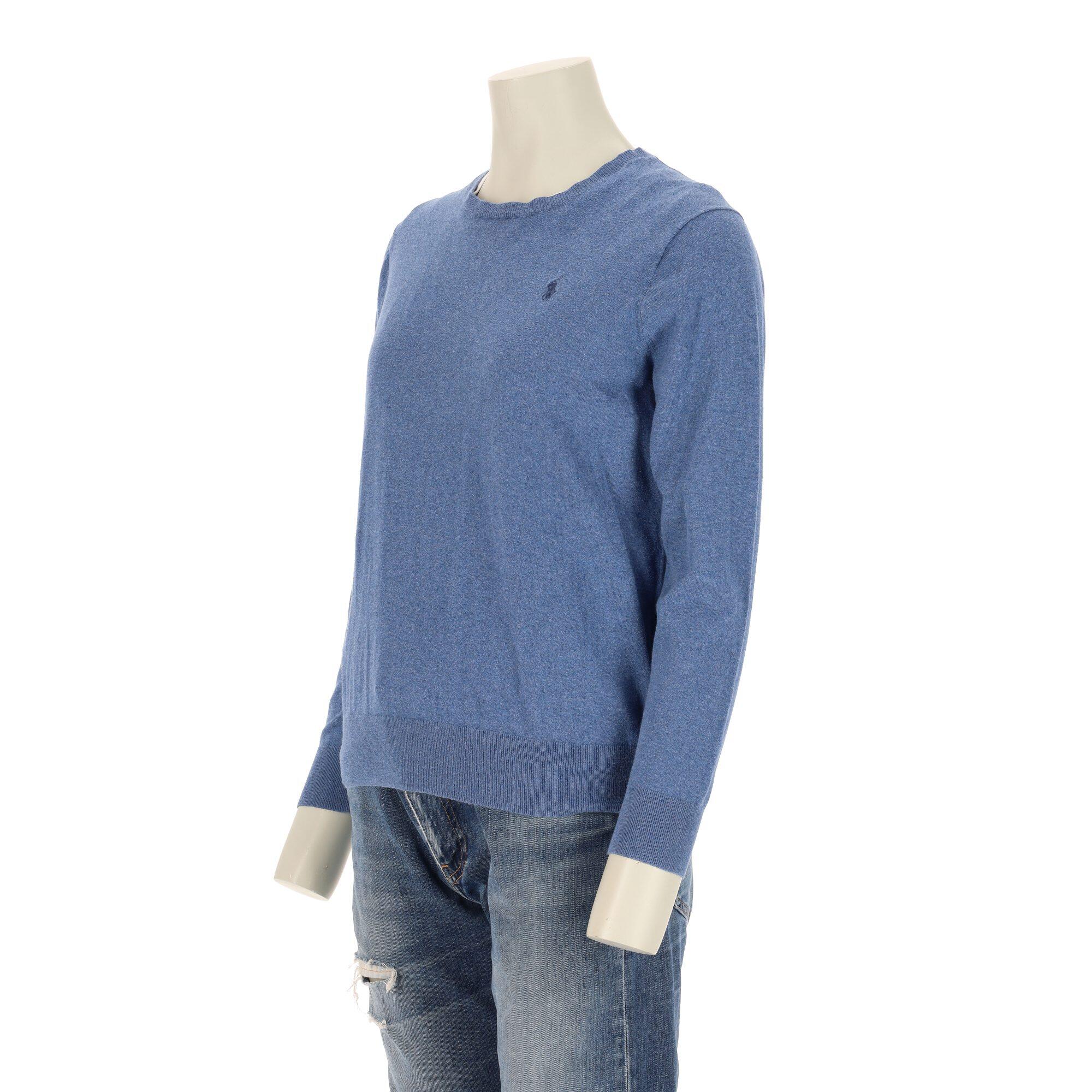 Segunda Vida - Suéter azul de gola redonda para mulheres - Em muito bom estado 5/7