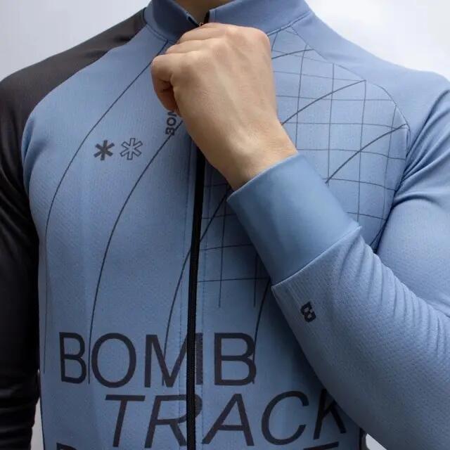 Camiseta de ciclismo manga larga Bombtrack Grids And Guides 5/5