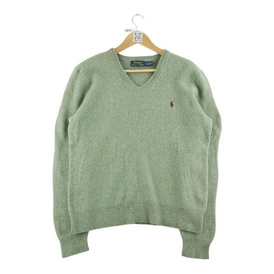 Seconda Mano - Maglione di lana verde da donna - Stato eccellente