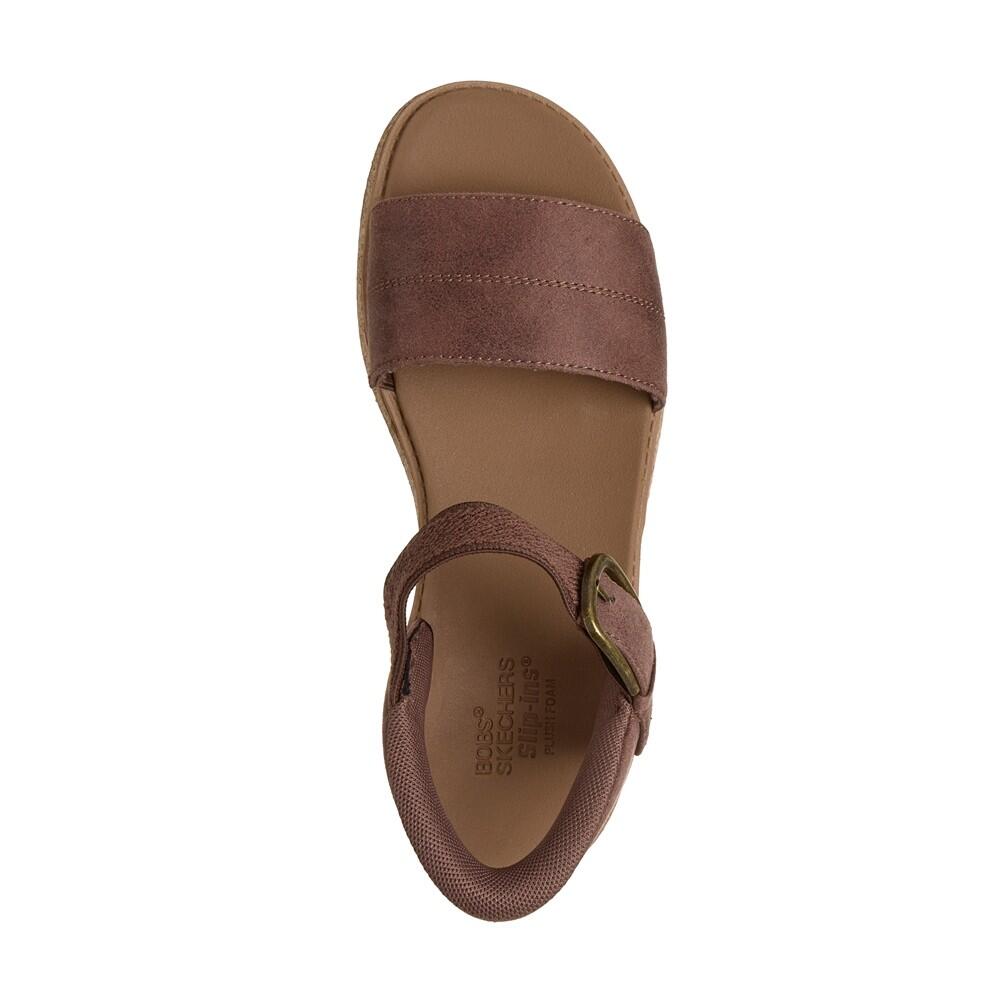 SANDALE FEMME Skechers Slip-ins  Bobs Sun Vibe Be Corky MARRON 5/7