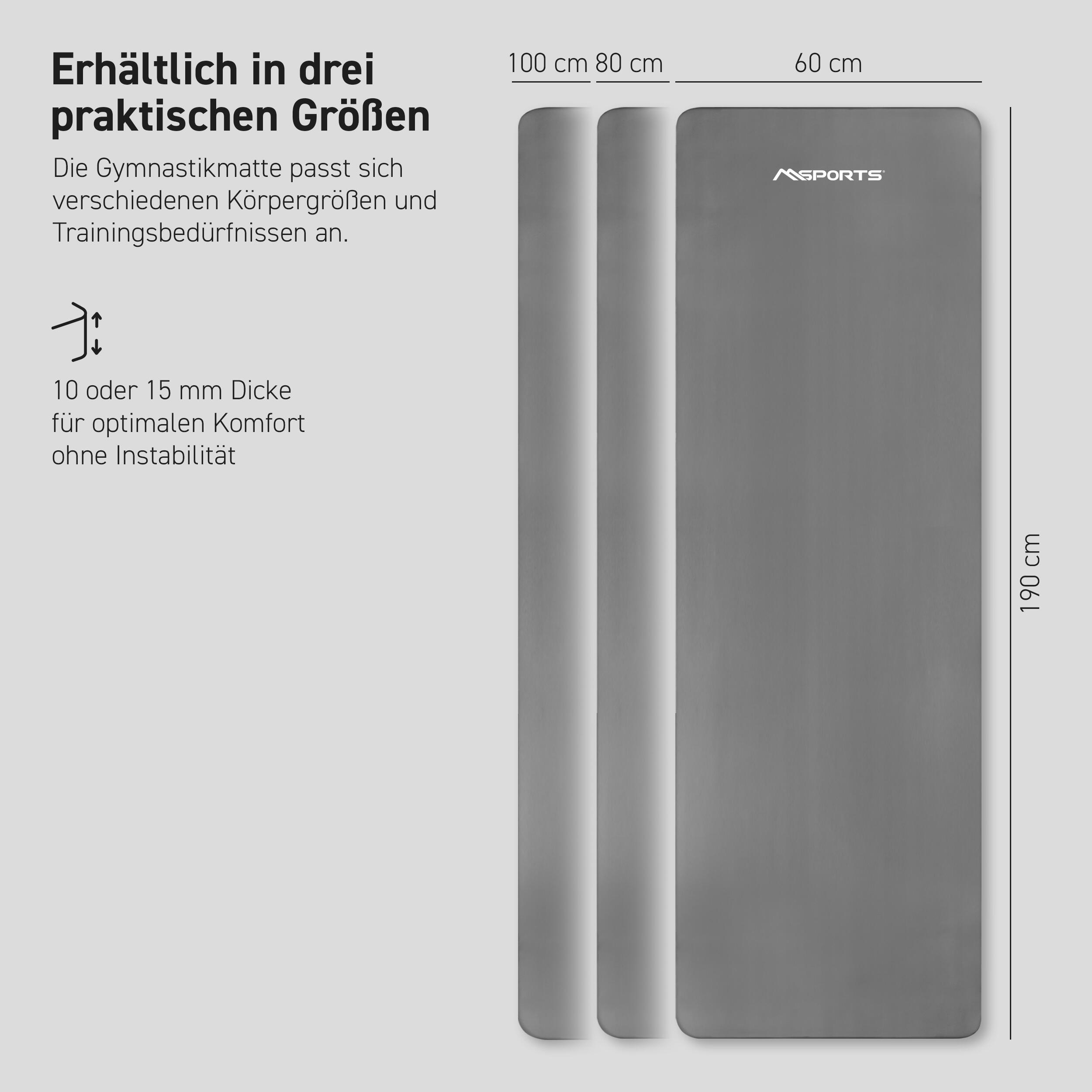 Gymnastikmatte Premium inkl. Gurt + Poster + Workout App / Hautfreundlich 5/8