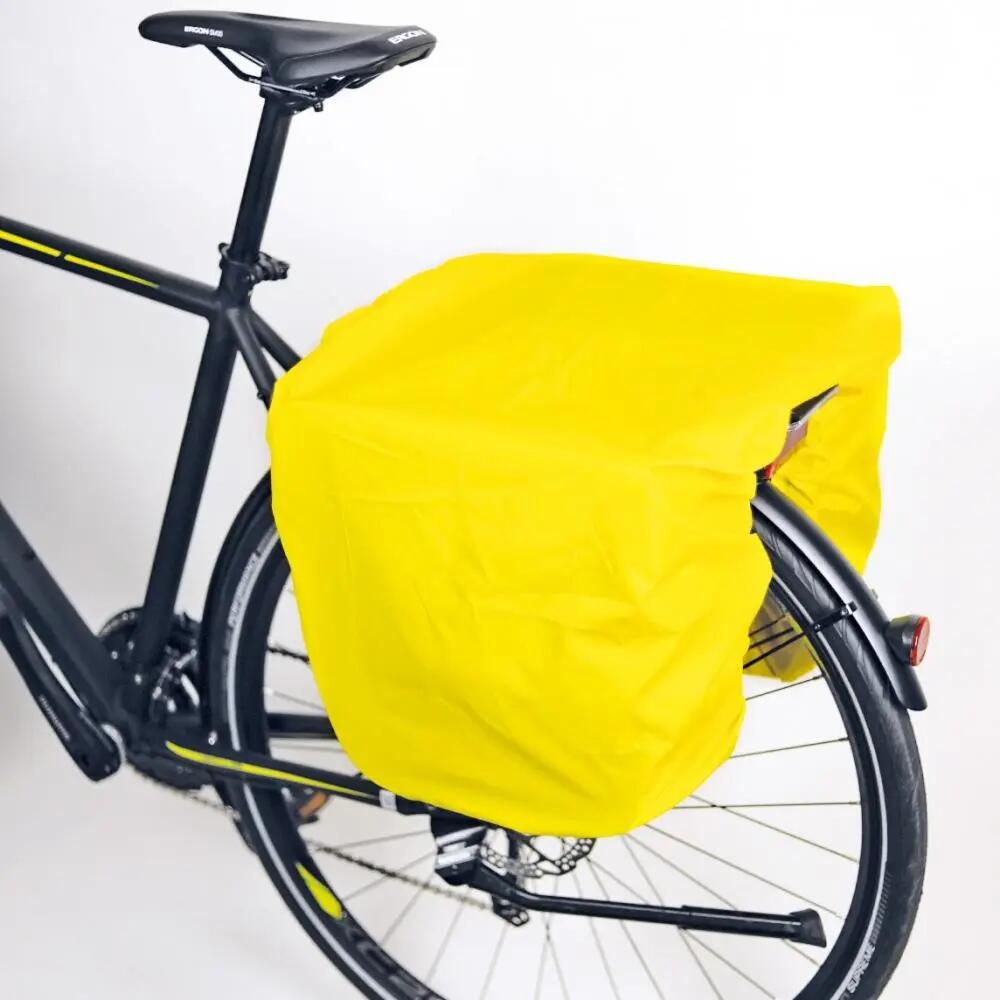 Haberland regenhoes voor dubbele tas geel 3/3