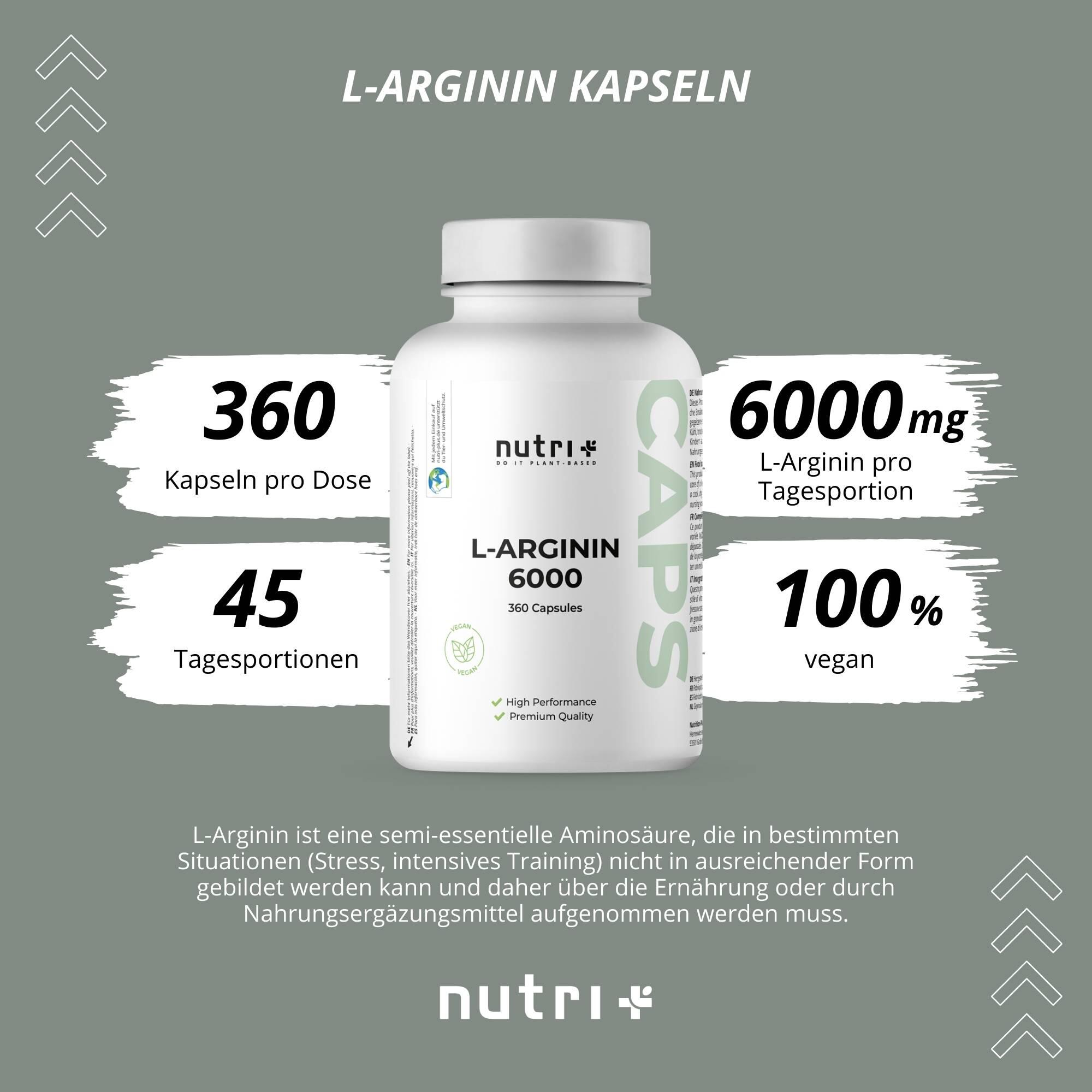 L-Arginin 6000 - 360 Kapseln 2/6