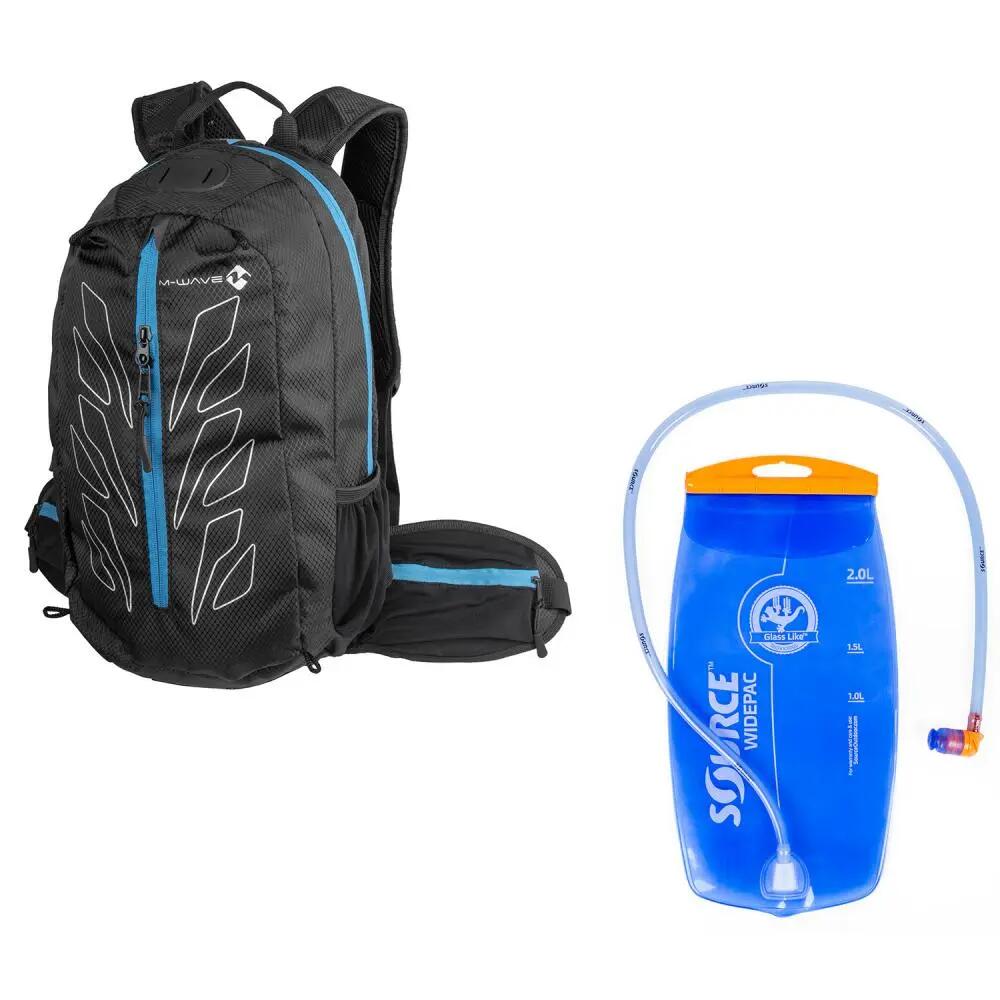 M-Wave sac à dos de bikepacking noir avec poche à eau, volume 15 l 2/3