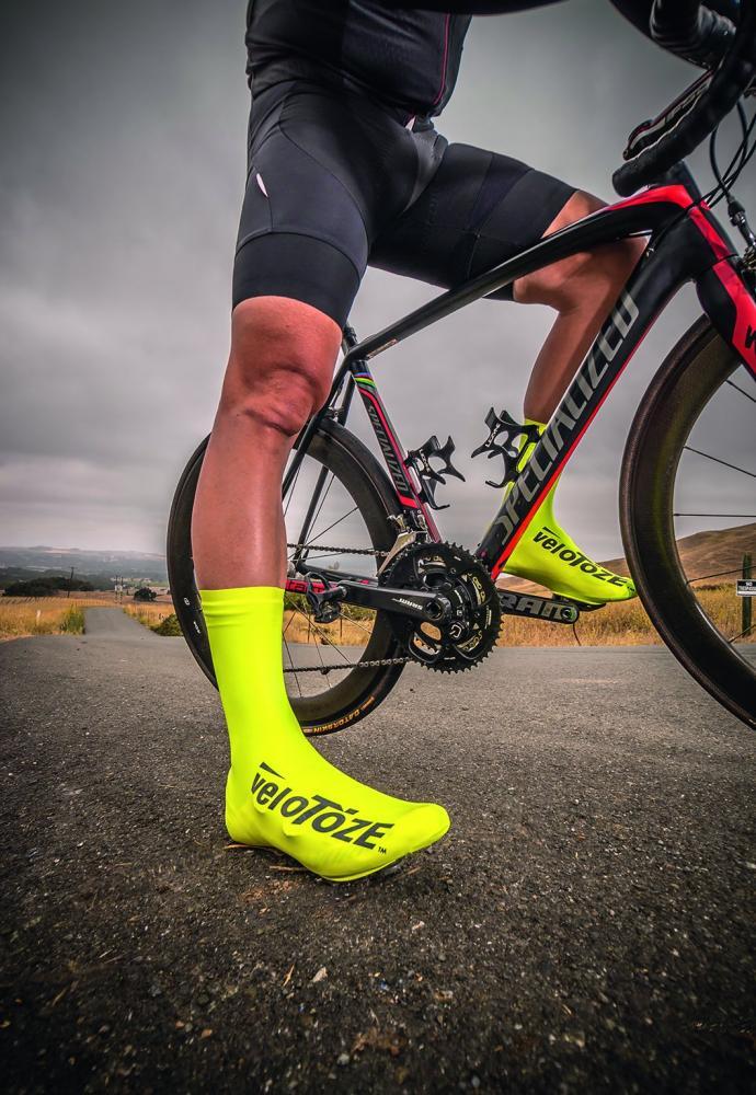 VeloToze Road 2.0 Überschuhe Lang Gelb S (37-40) Wasserdicht, winddicht, aero... 2/2