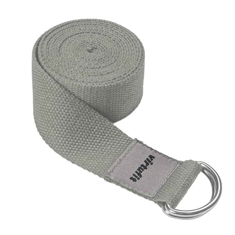 Premium Yogagürtel - Baumwolle - 250 cm - Naturgrau