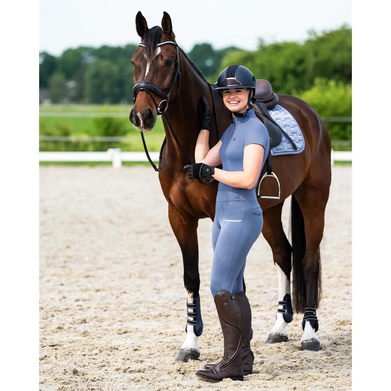 Leggings da equitazione a medio grip QHP Aubree 5/7