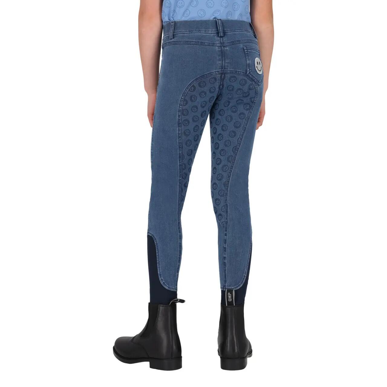Legging de equitação full grip para rapariga QHP Aubree 2/7