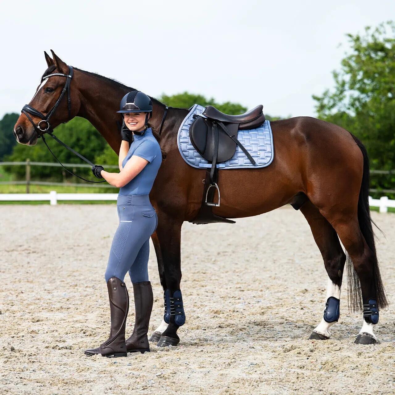 Leggings da equitazione a medio grip QHP Aubree 4/7
