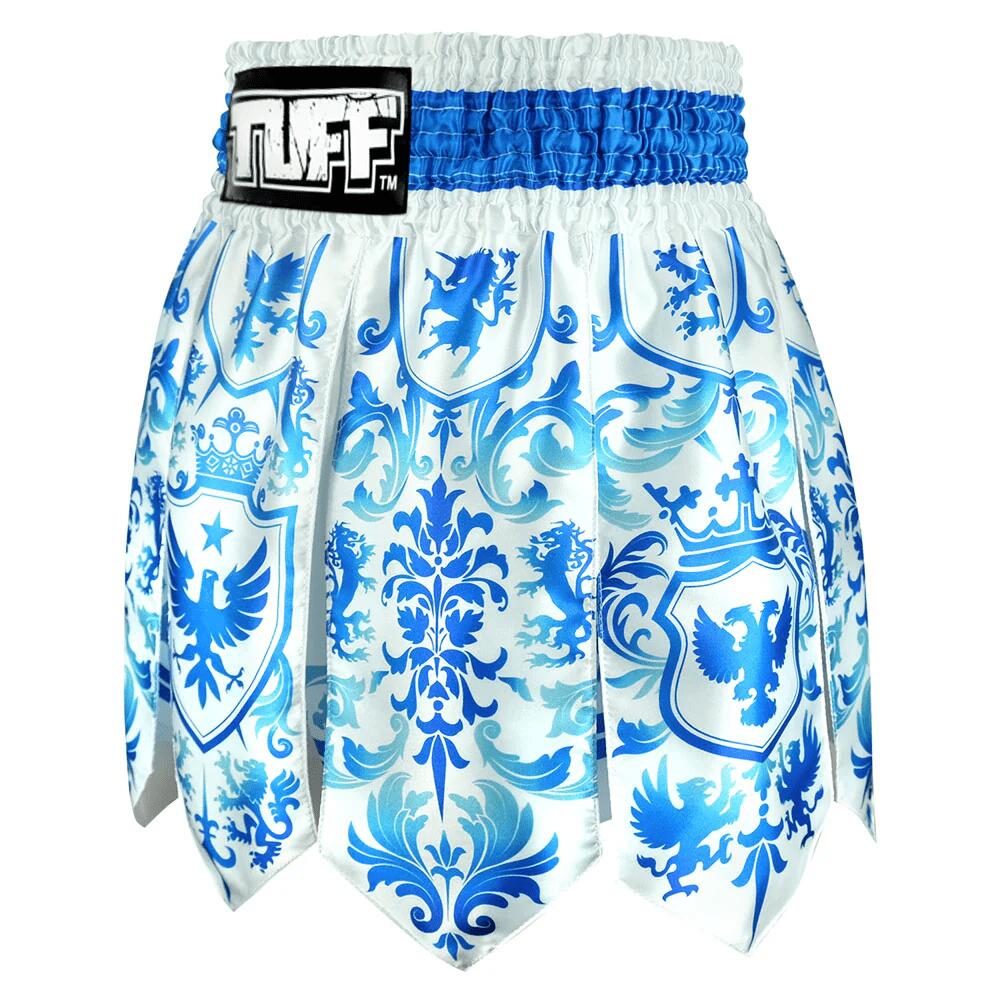 Spodenki treningowe TUFF Gladiator Blue & White Classic Victorian Pattern 3/6