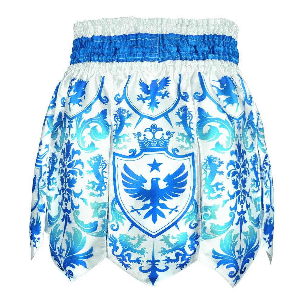 Spodenki treningowe TUFF Gladiator Blue & White Classic Victorian Pattern 2/6