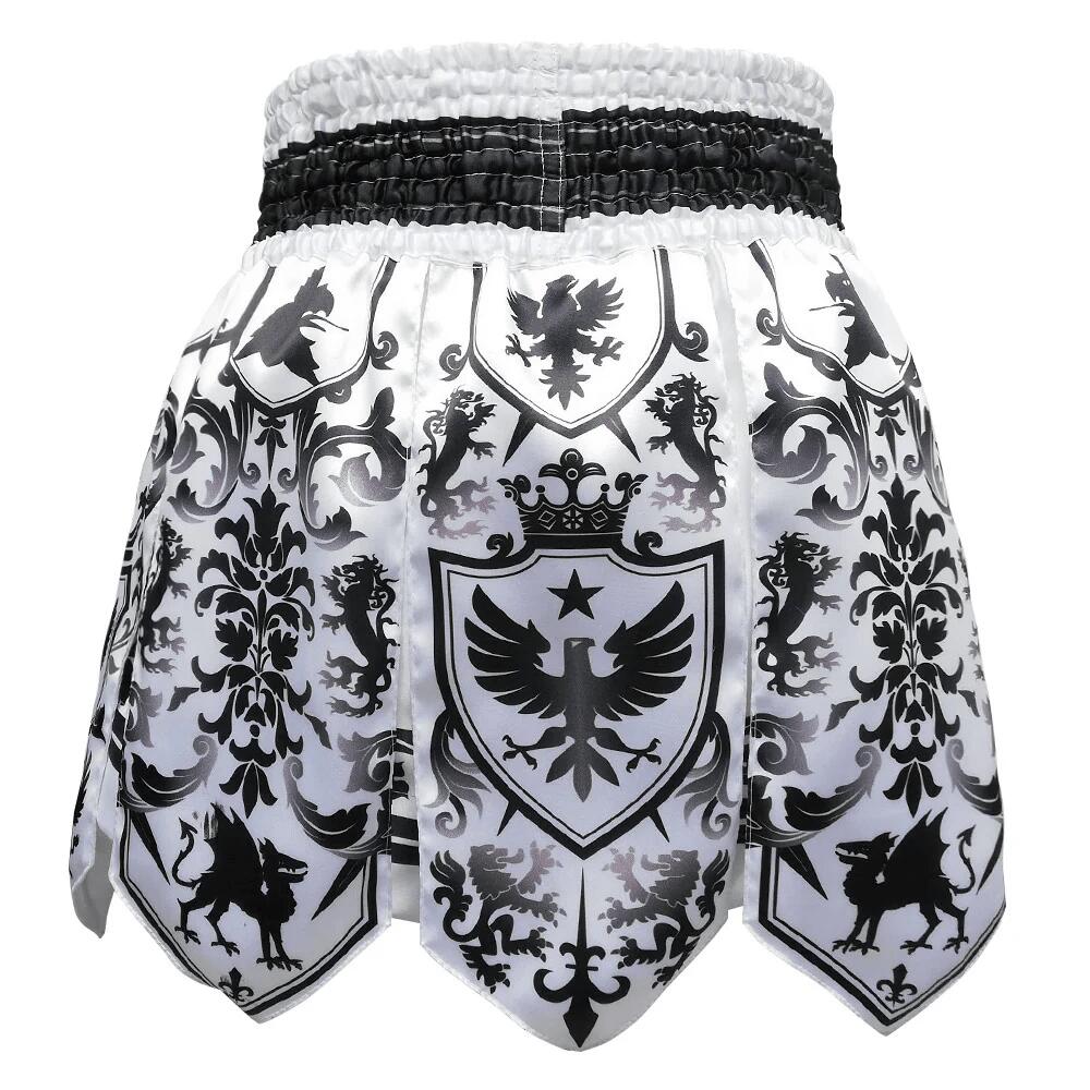 Spodenki treningowe TUFF Gladiator Black & White Classic Victorian Pattern 3/7