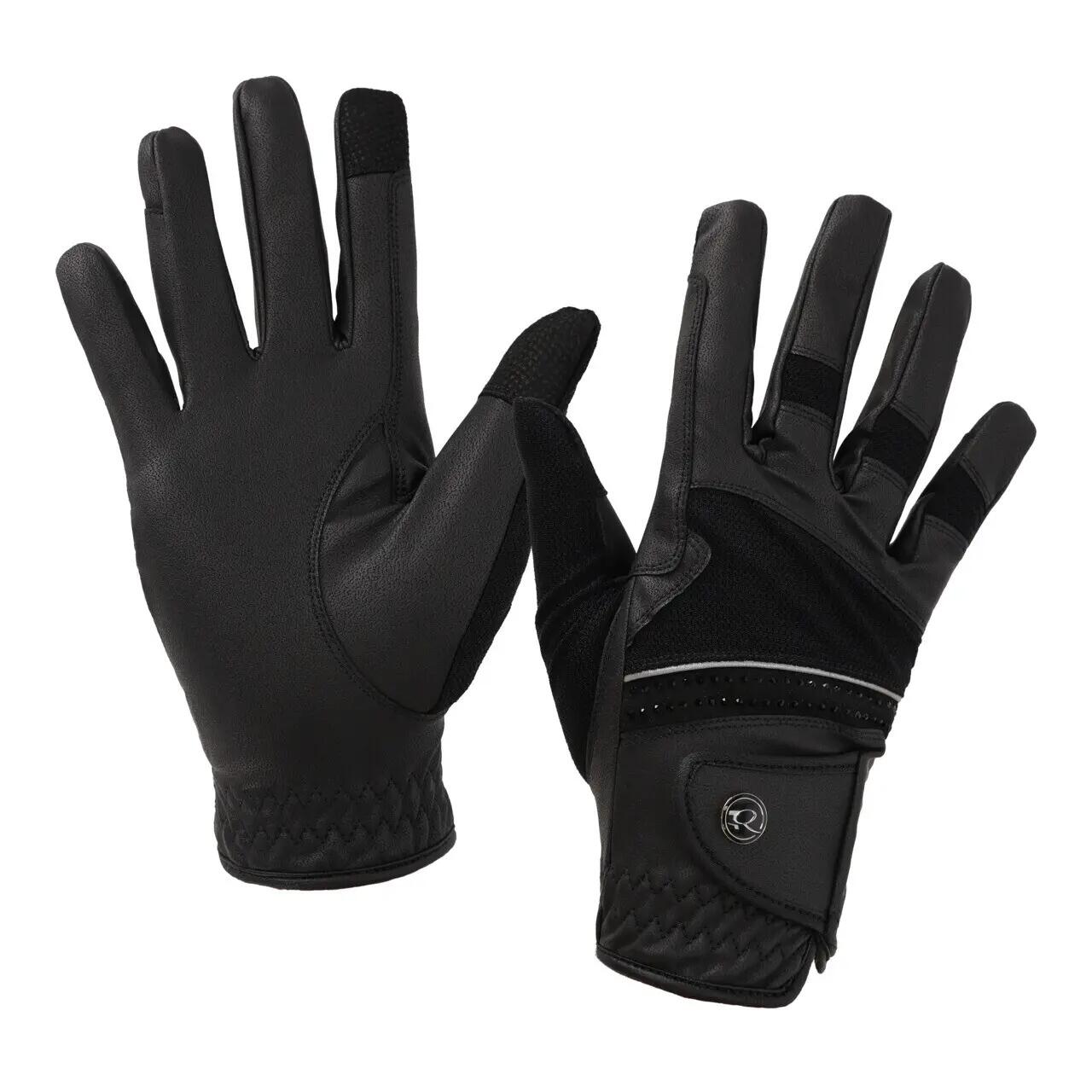 Gants D’équitation ELT En Polyester – Noir Taille 7 (neufs)