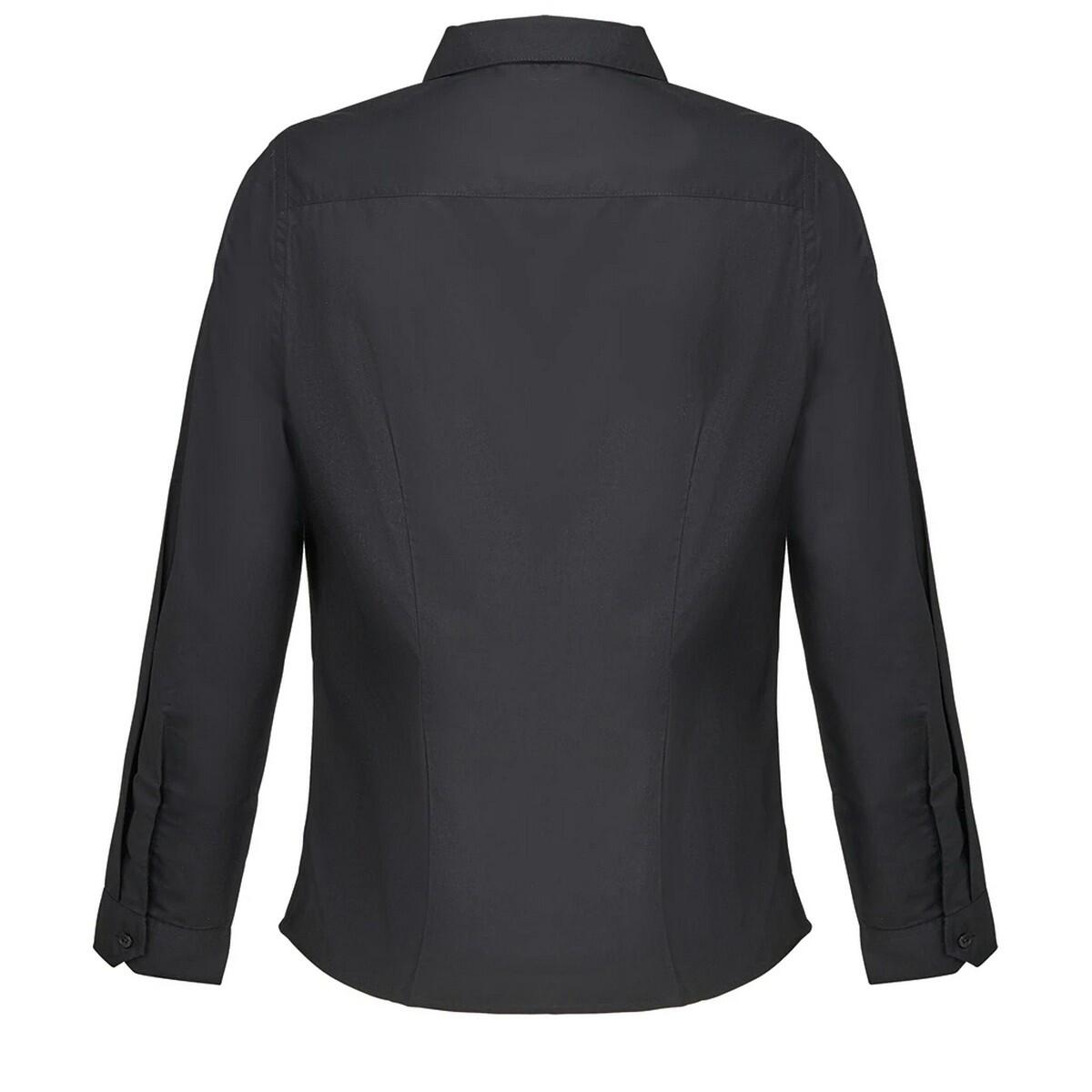 Camicia Popeline Manica Lunga Donna SOLS Bailey Nero 2/4