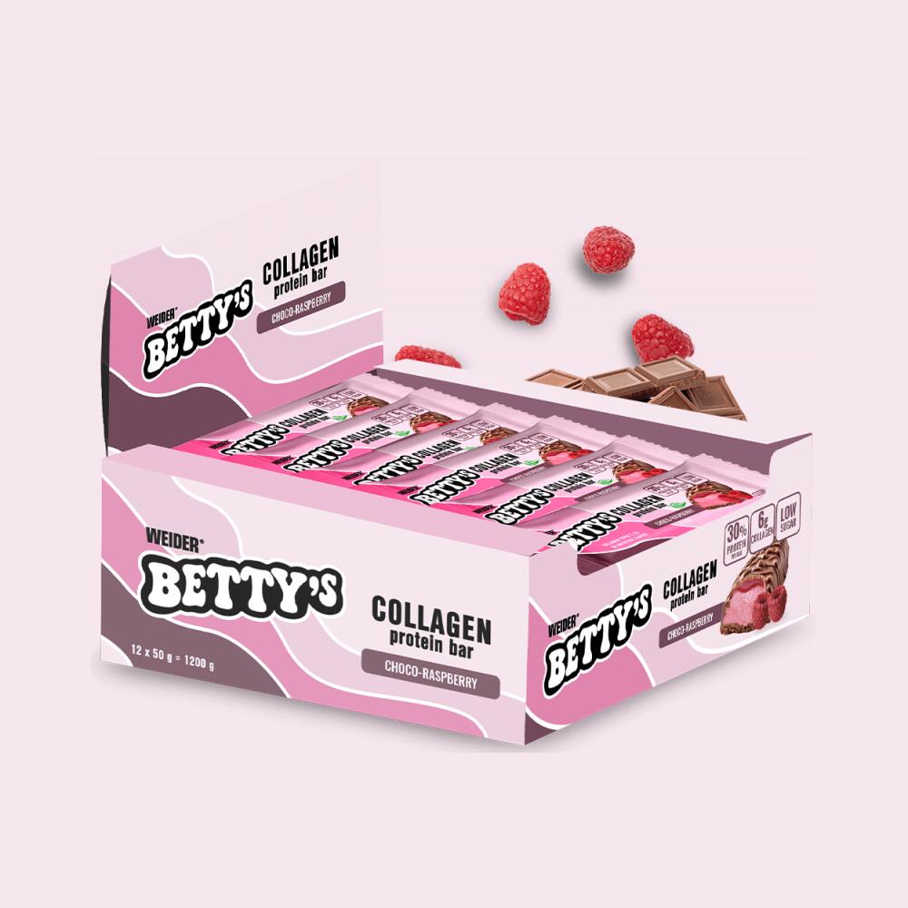 Weider Betty's Collagen Protein Bar (12x50g) Choco-Raspberry - Barres 2/3