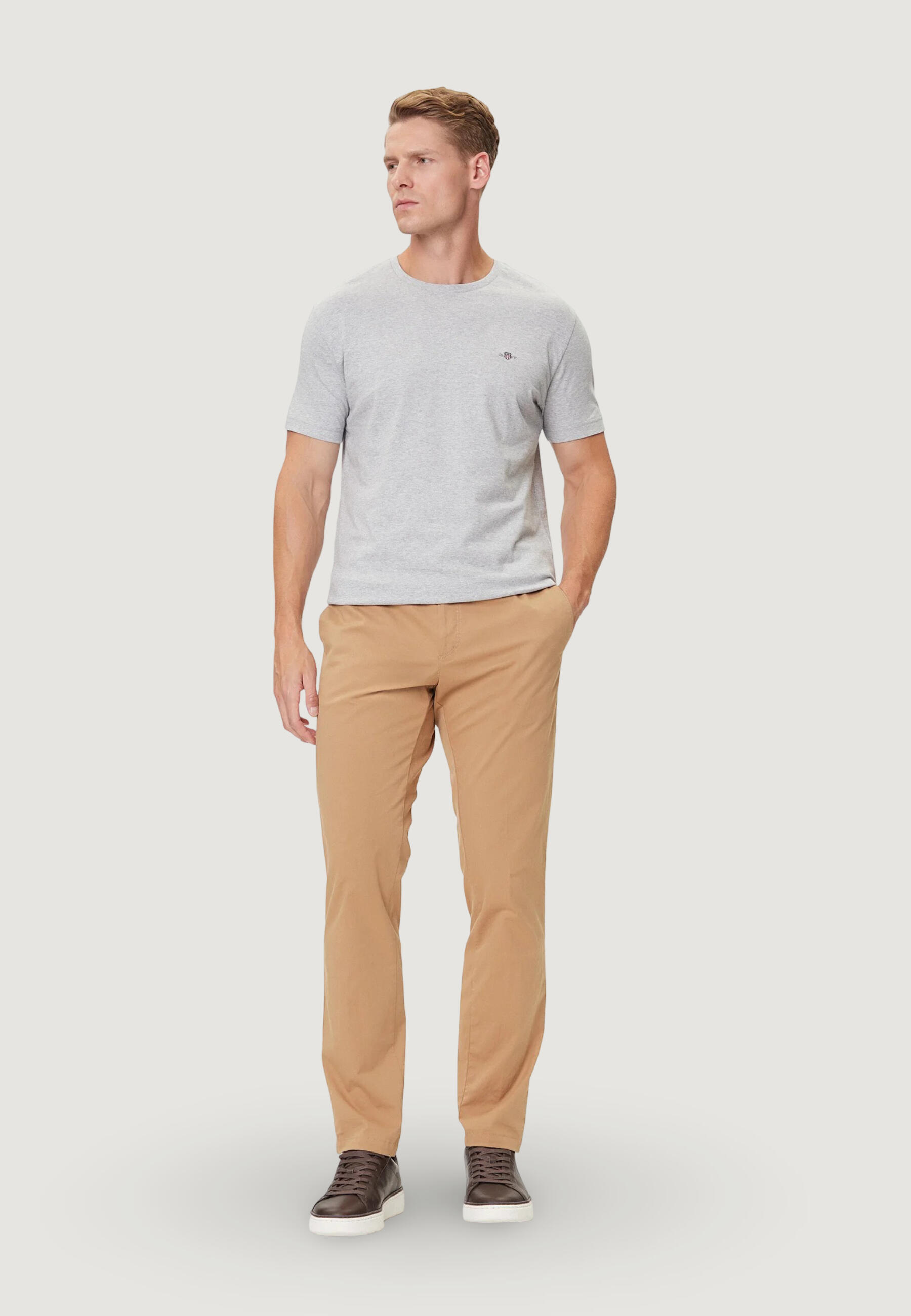 T-shirt maniche corte Uomo REG SHIELD SS T-SHIRT Grigio Chiaro 4/4