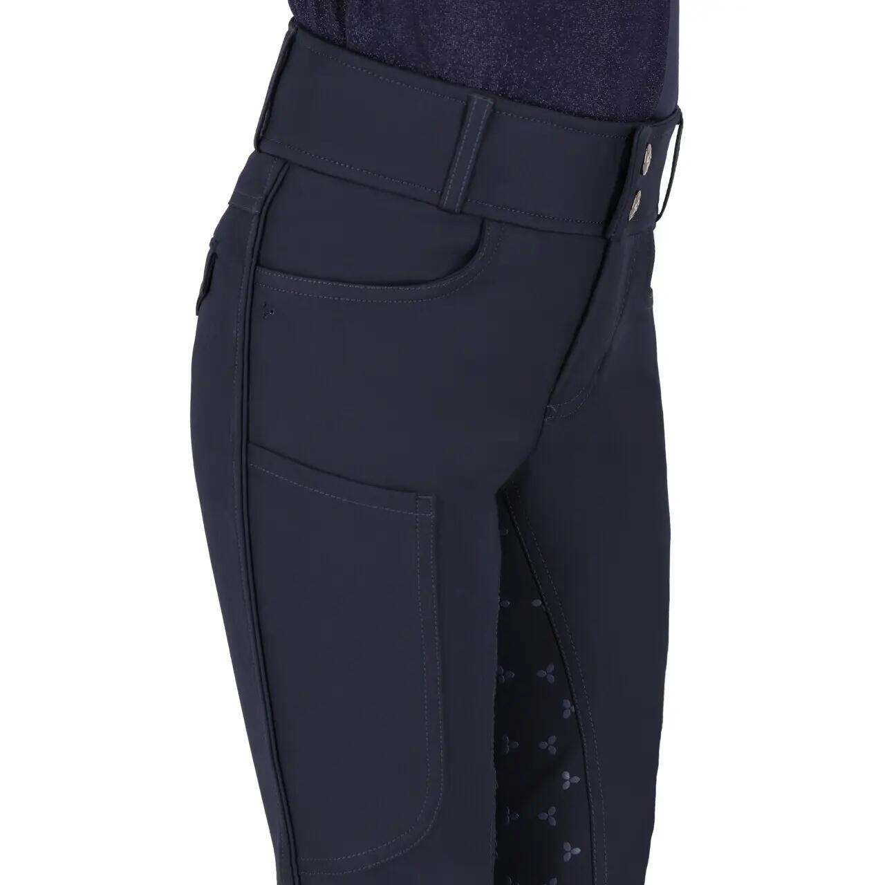 Pantalon équitation full grip fille QHP Aubree 5/5